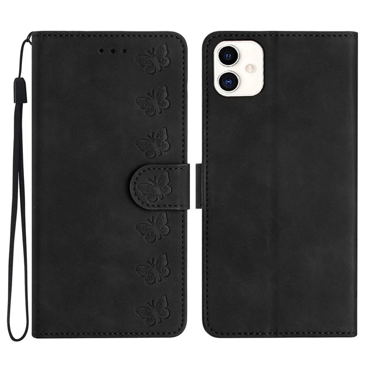 For Samsung Galaxy A05 4G Case Imprinted Butterfly PU Leather Wallet Stand Phone Cover