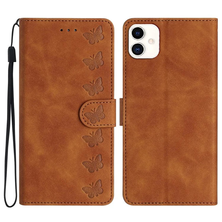 For Samsung Galaxy A05 4G Case Imprinted Butterfly PU Leather Wallet Stand Phone Cover
