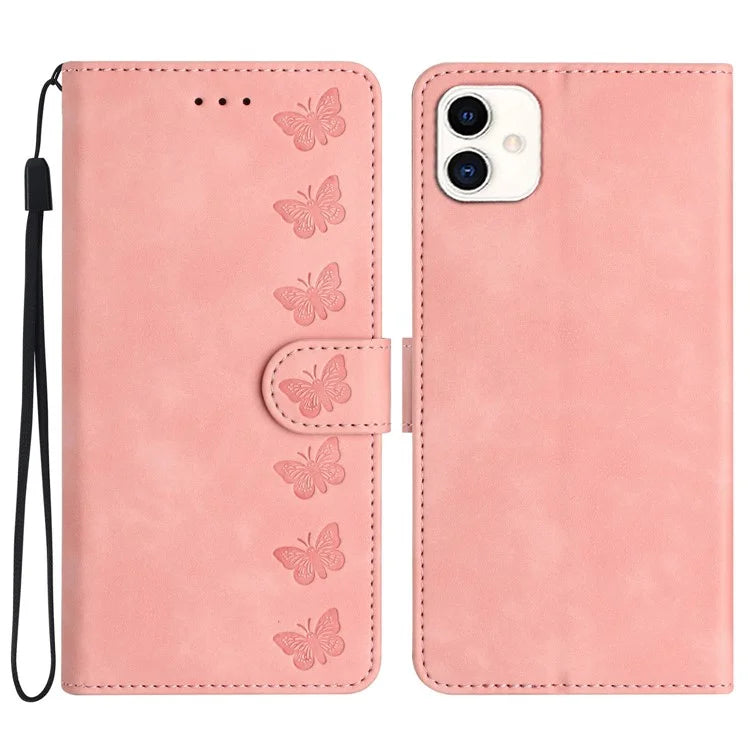 For Samsung Galaxy A05 4G Case Imprinted Butterfly PU Leather Wallet Stand Phone Cover