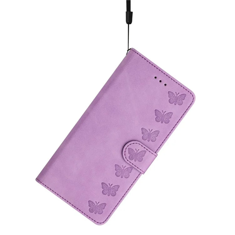 For Samsung Galaxy A05 4G Case Imprinted Butterfly PU Leather Wallet Stand Phone Cover