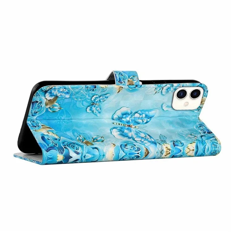 For Samsung Galaxy A05 4G Case PU Leather 3D Pattern Printing Phone Cover