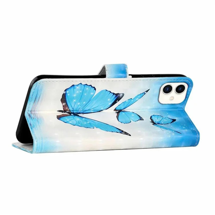 For Samsung Galaxy A05 4G Case PU Leather 3D Pattern Printing Phone Cover