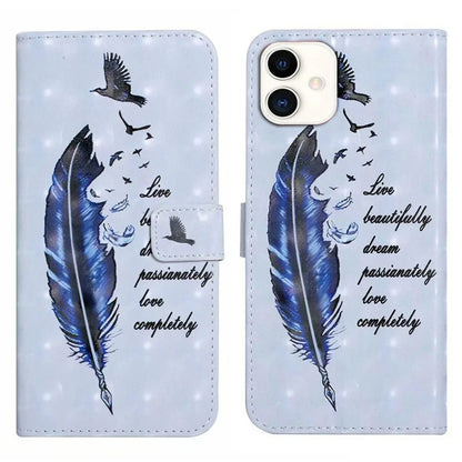 For Samsung Galaxy A05 4G Case PU Leather 3D Pattern Printing Phone Cover