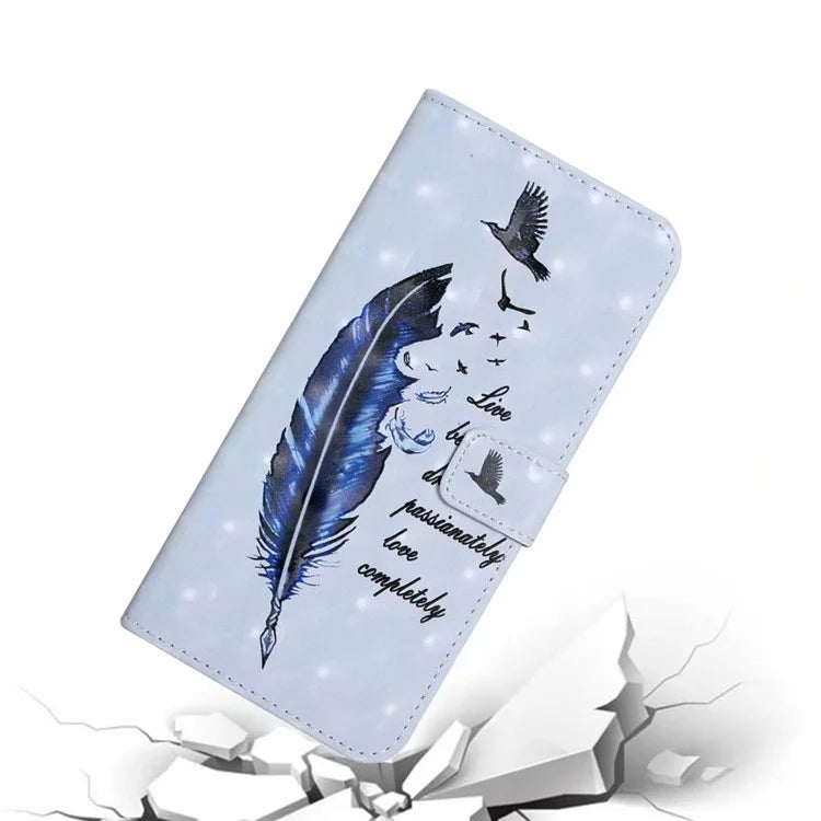 For Samsung Galaxy A05 4G Case PU Leather 3D Pattern Printing Phone Cover