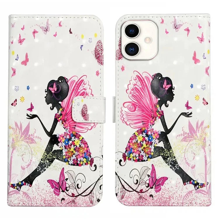 For Samsung Galaxy A05 4G Case PU Leather 3D Pattern Printing Phone Cover