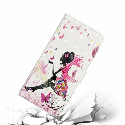 For Samsung Galaxy A05 4G Case PU Leather 3D Pattern Printing Phone Cover