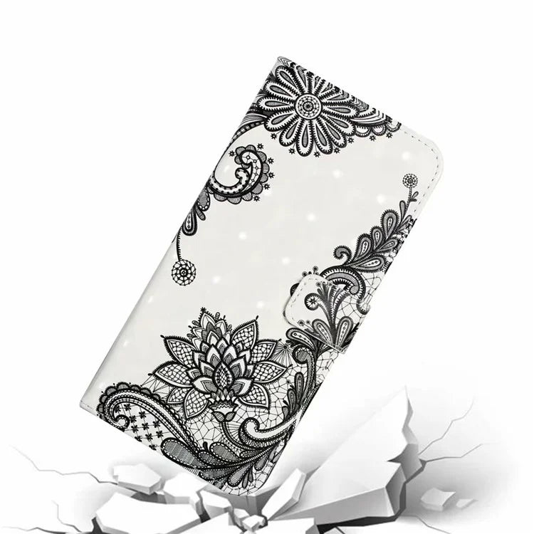 For Samsung Galaxy A05 4G Case PU Leather 3D Pattern Printing Phone Cover