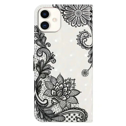For Samsung Galaxy A05 4G Case PU Leather 3D Pattern Printing Phone Cover