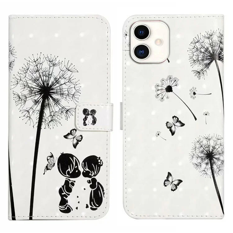 For Samsung Galaxy A05 4G Case PU Leather 3D Pattern Printing Phone Cover