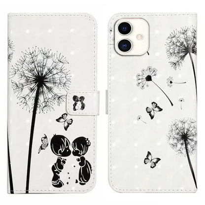For Samsung Galaxy A05 4G Case PU Leather 3D Pattern Printing Phone Cover