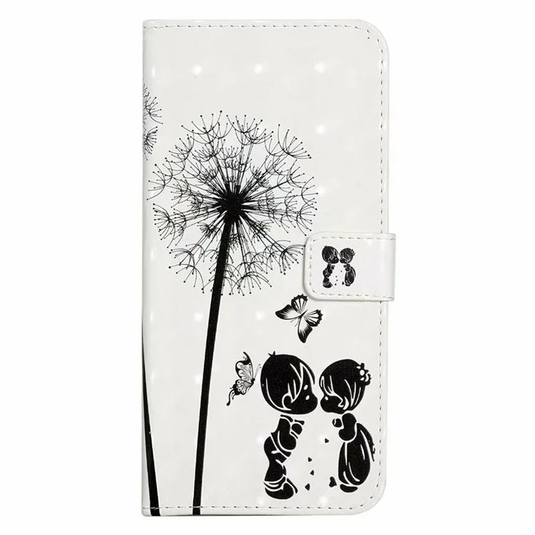 For Samsung Galaxy A05 4G Case PU Leather 3D Pattern Printing Phone Cover