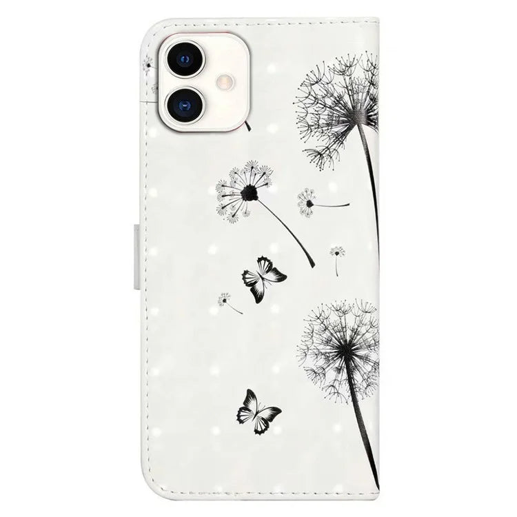 For Samsung Galaxy A05 4G Case PU Leather 3D Pattern Printing Phone Cover