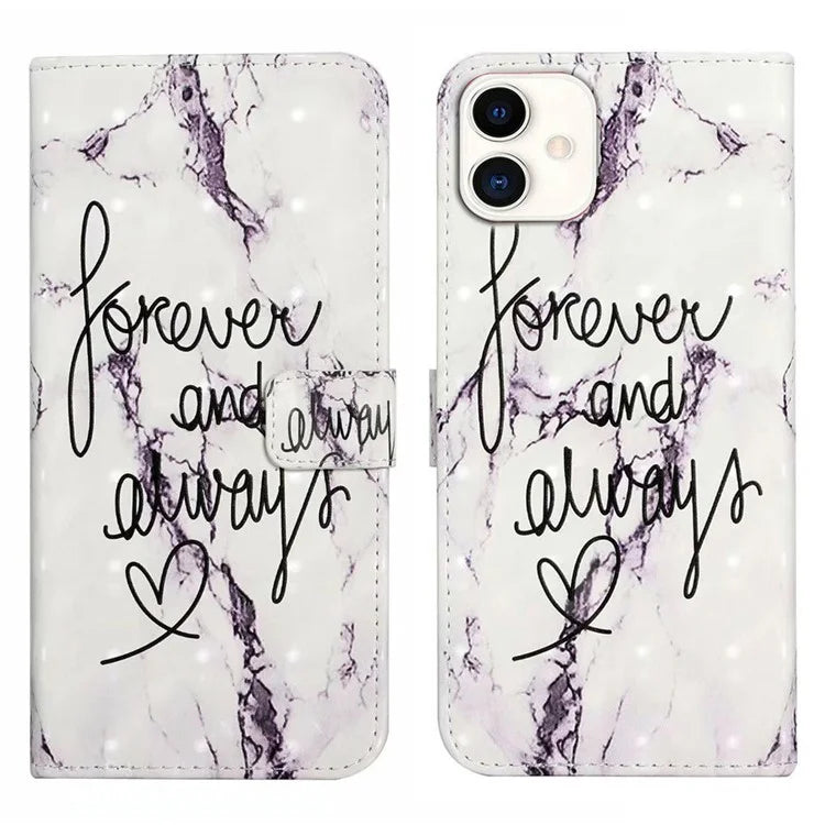 For Samsung Galaxy A05 4G Case PU Leather 3D Pattern Printing Phone Cover