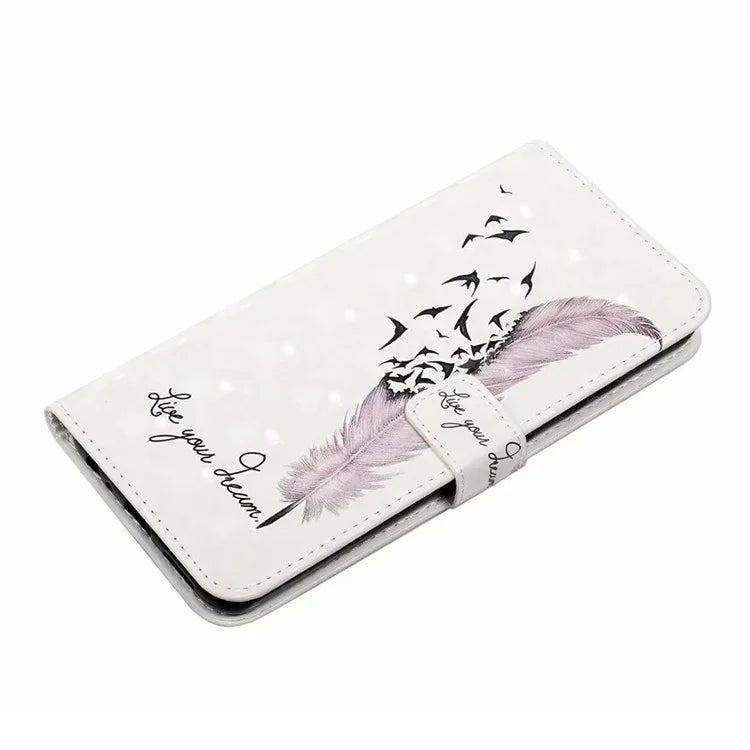 For Samsung Galaxy A05 4G Case PU Leather 3D Pattern Printing Phone Cover