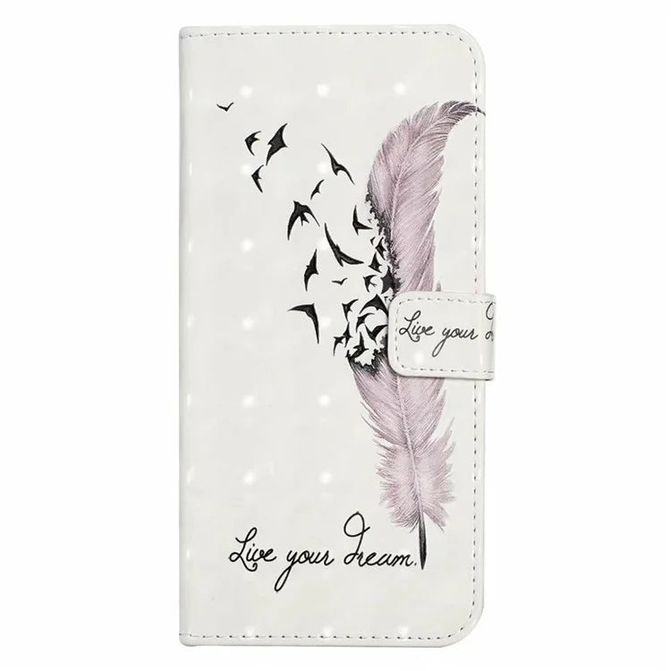 For Samsung Galaxy A05 4G Case PU Leather 3D Pattern Printing Phone Cover