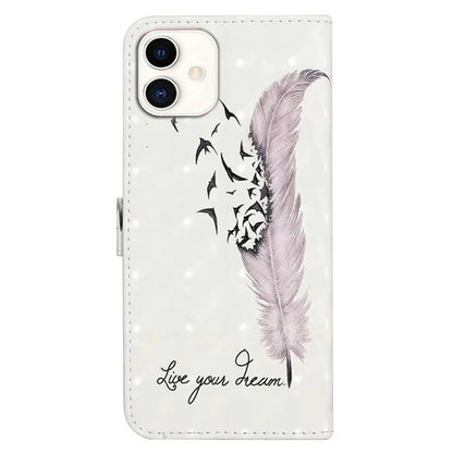 For Samsung Galaxy A05 4G Case PU Leather 3D Pattern Printing Phone Cover