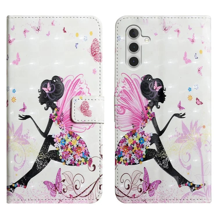 For Samsung Galaxy A05s 4G Case 3D Pattern Printing Leather Wallet Phone Cover