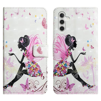 For Samsung Galaxy A05s 4G Case 3D Pattern Printing Leather Wallet Phone Cover