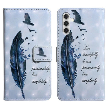 For Samsung Galaxy A15 5G Case Leather Anti-Drop 3D Pattern Printing Phone Cover