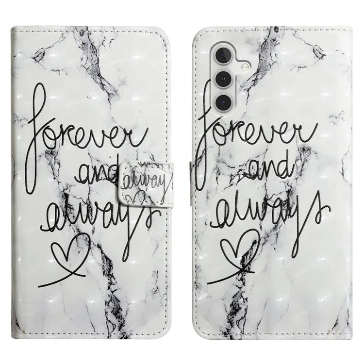 For Samsung Galaxy A15 5G Case Leather Anti-Drop 3D Pattern Printing Phone Cover