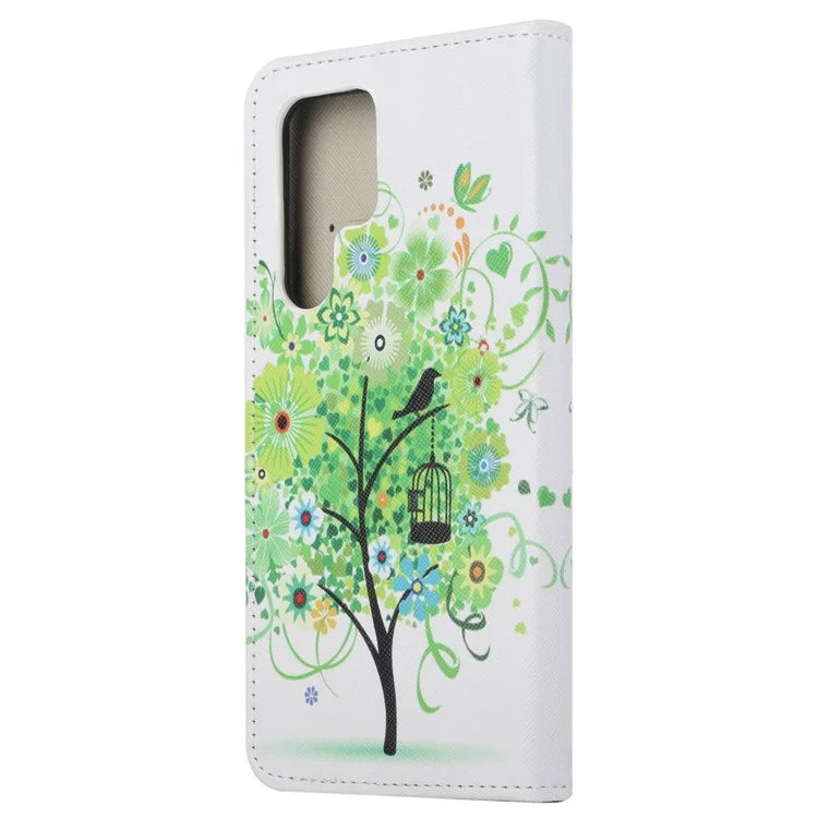 For Samsung Galaxy S24 Ultra Case Pattern Leather Flip Phone Cover