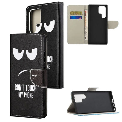 For Samsung Galaxy S24 Ultra Case Pattern Leather Flip Phone Cover