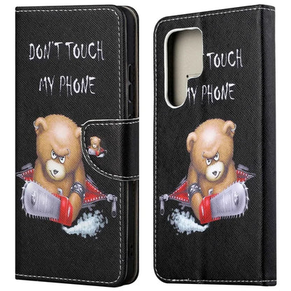 For Samsung Galaxy S24 Ultra Case Pattern Leather Flip Phone Cover