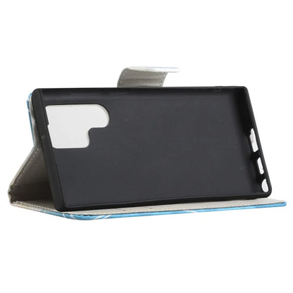 For Samsung Galaxy S24 Ultra Case Pattern Leather Flip Phone Cover
