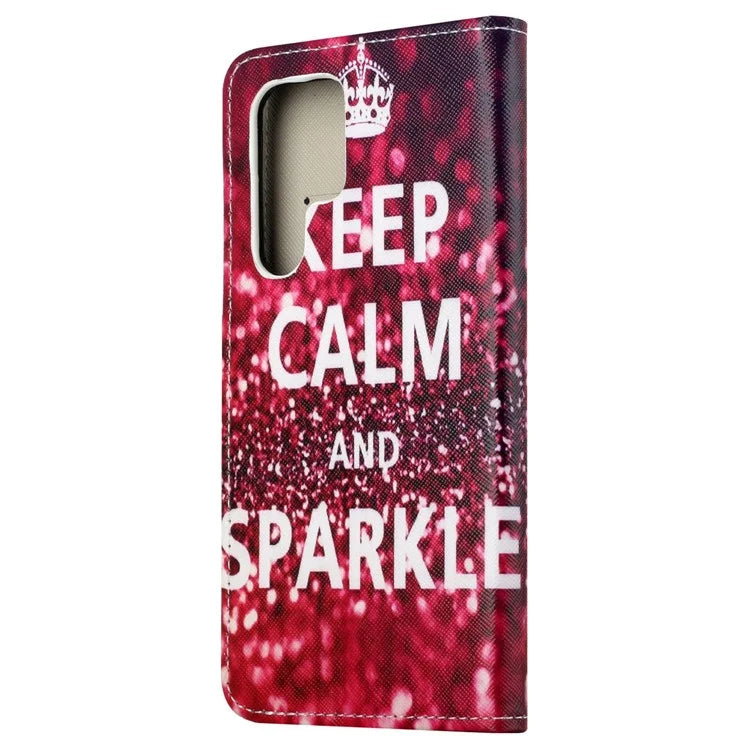 For Samsung Galaxy S24 Ultra Case Pattern Leather Flip Phone Cover