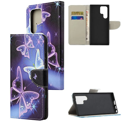 For Samsung Galaxy S24 Ultra Case Pattern Leather Flip Phone Cover