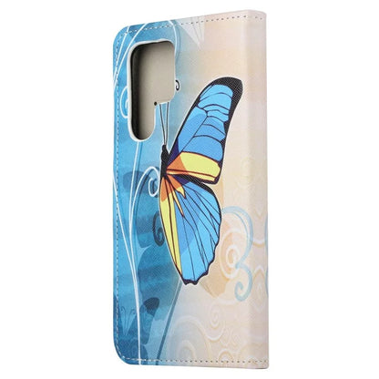 For Samsung Galaxy S24 Ultra Case Pattern Leather Flip Phone Cover