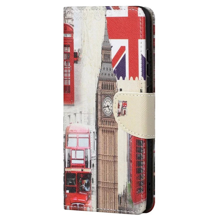 For Samsung Galaxy S24 Ultra Case Pattern Leather Flip Phone Cover