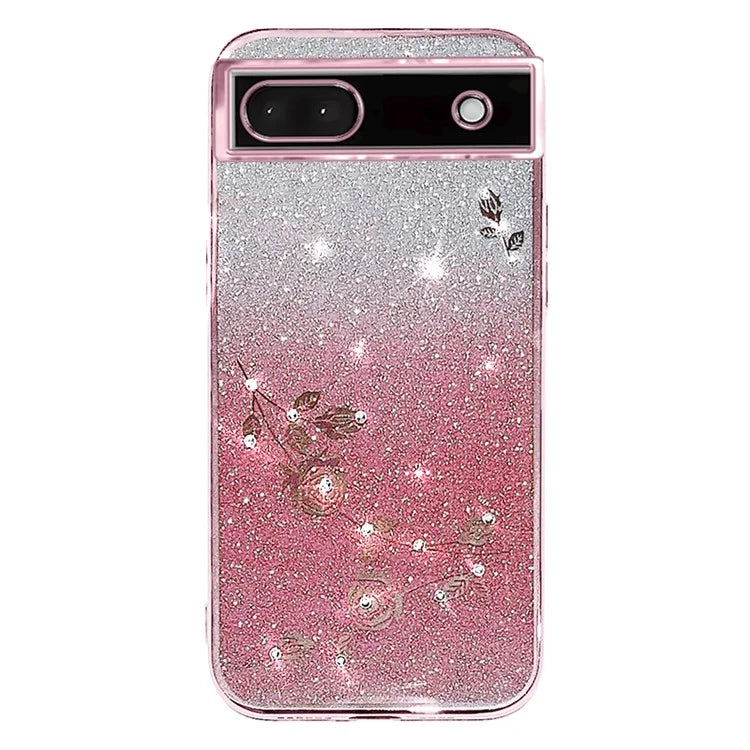 KADEM For Google Pixel 6a Case Flower Decor Shockproof Phone Cover