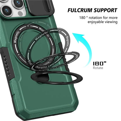 For iPhone 14 Pro Max Case Lens Protection Kickstand Magnetic Phone Cover