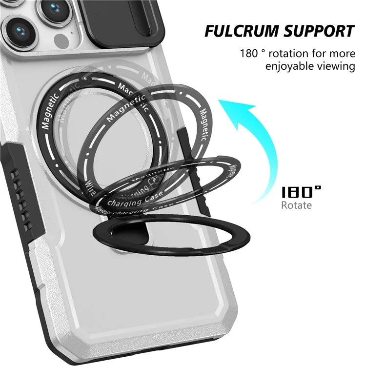 For iPhone 14 Pro Max Case Lens Protection Kickstand Magnetic Phone Cover