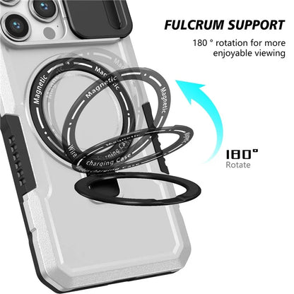 For iPhone 14 Pro Max Case Lens Protection Kickstand Magnetic Phone Cover