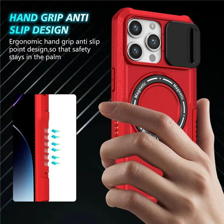 For iPhone 14 Pro Max Case Lens Protection Kickstand Magnetic Phone Cover