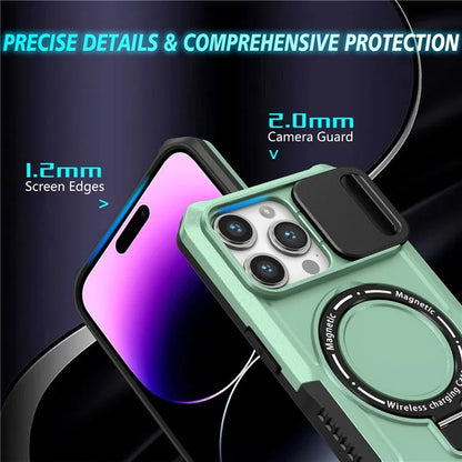 For iPhone 14 Pro Max Case Lens Protection Kickstand Magnetic Phone Cover