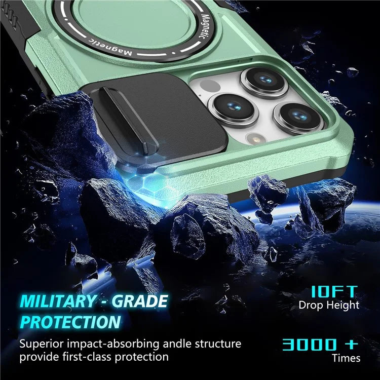 For iPhone 14 Pro Max Case Lens Protection Kickstand Magnetic Phone Cover