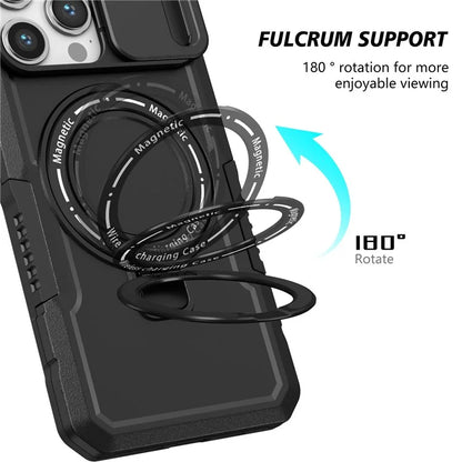 For iPhone 14 Pro Max Case Lens Protection Kickstand Magnetic Phone Cover
