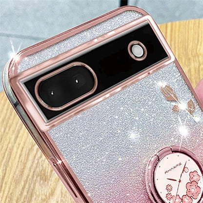 KADEM For Google Pixel 7a Cover TPU Gradient Phone Case with Ring Kickstand