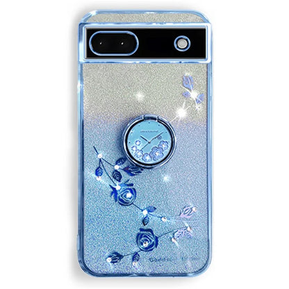 KADEM For Google Pixel 7a Cover TPU Gradient Phone Case with Ring Kickstand