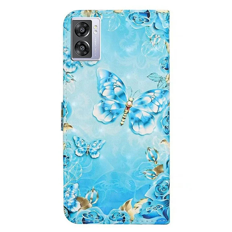 For Oppo A57 (2022) 5G / A77 5G Case 3D Creative Pattern PU Leather Flip Phone Cover