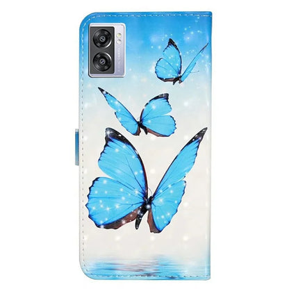 For Oppo A57 (2022) 5G / A77 5G Case 3D Creative Pattern PU Leather Flip Phone Cover