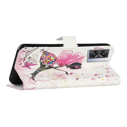 For Oppo A57 (2022) 5G / A77 5G Case 3D Creative Pattern PU Leather Flip Phone Cover