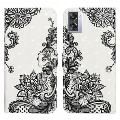 For Oppo A57 (2022) 5G / A77 5G Case 3D Creative Pattern PU Leather Flip Phone Cover