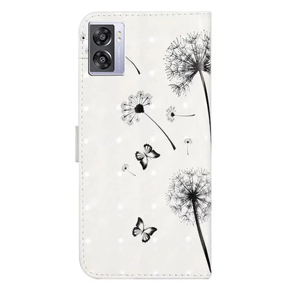 For Oppo A57 (2022) 5G / A77 5G Case 3D Creative Pattern PU Leather Flip Phone Cover