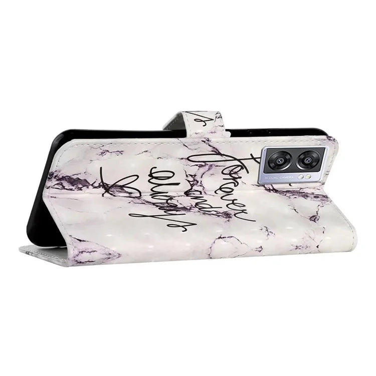 For Oppo A57 (2022) 5G / A77 5G Case 3D Creative Pattern PU Leather Flip Phone Cover