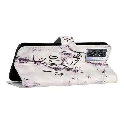 For Oppo A57 (2022) 5G / A77 5G Case 3D Creative Pattern PU Leather Flip Phone Cover