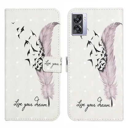 For Oppo A57 (2022) 5G / A77 5G Case 3D Creative Pattern PU Leather Flip Phone Cover